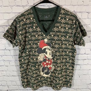 Disney christmas sweater v neck minnie sz 3L